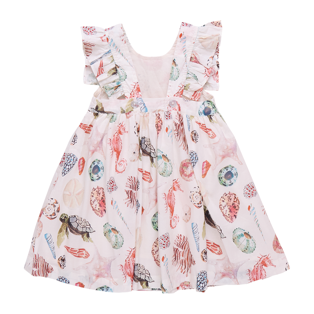 Girls Liv Dress Set - Watercolor Shells | 7-16
