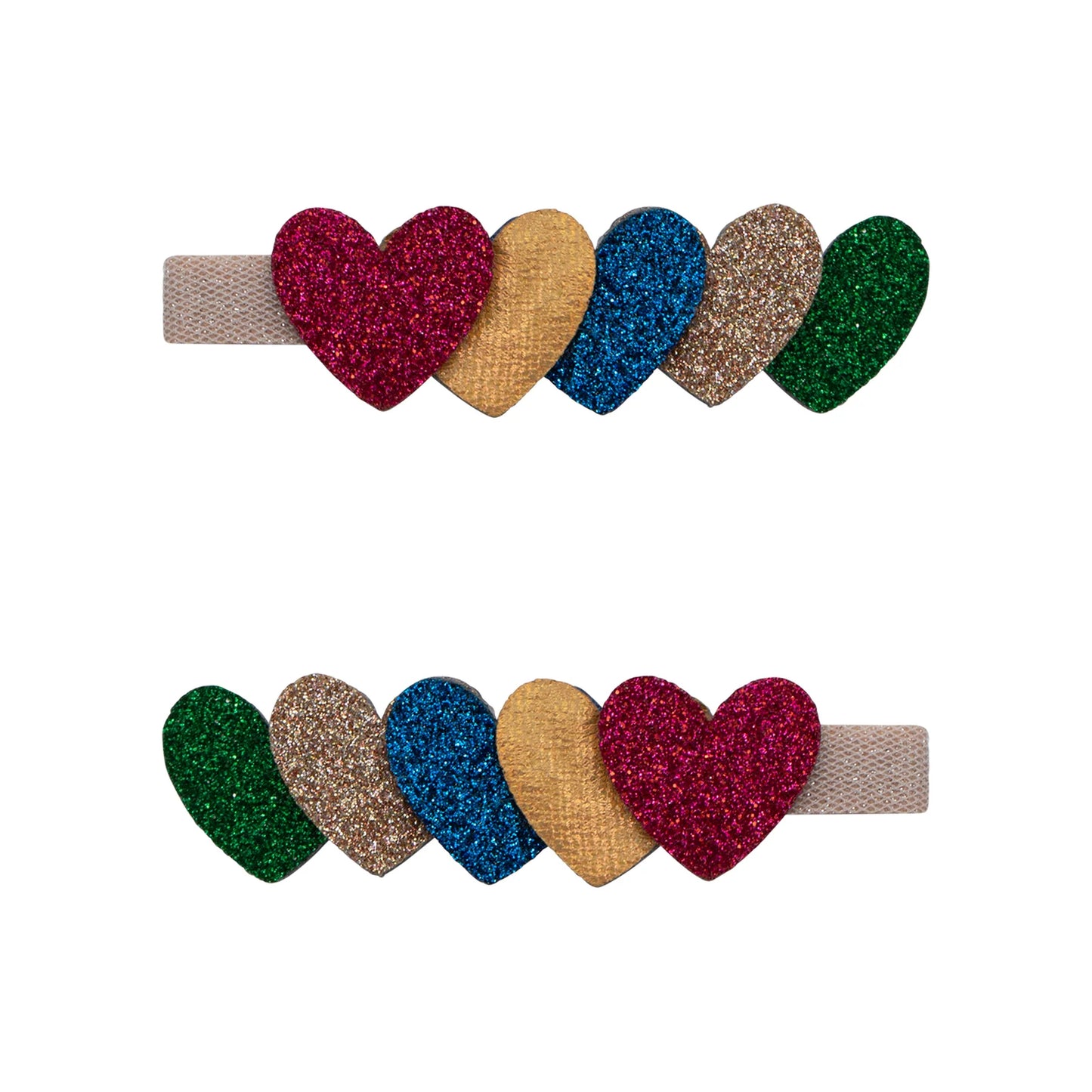 jazzy layered hearts clips