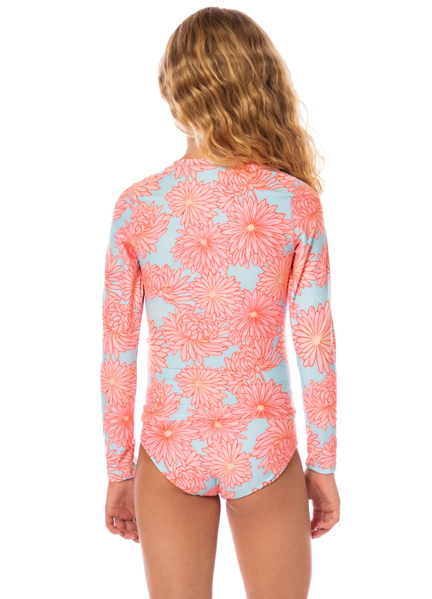 Tropical Bloom Odyssey Girls Rashguard Set | 8 - 12