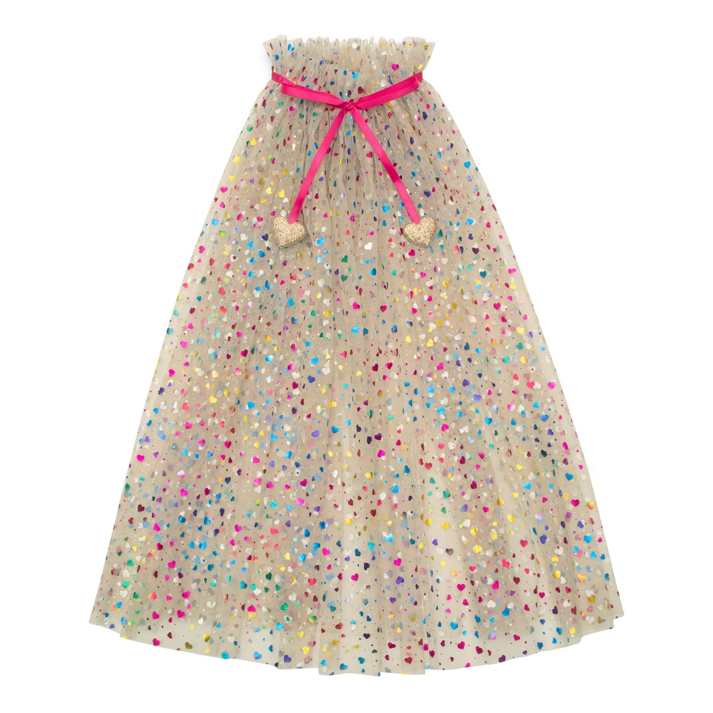 rainbow hearts cape