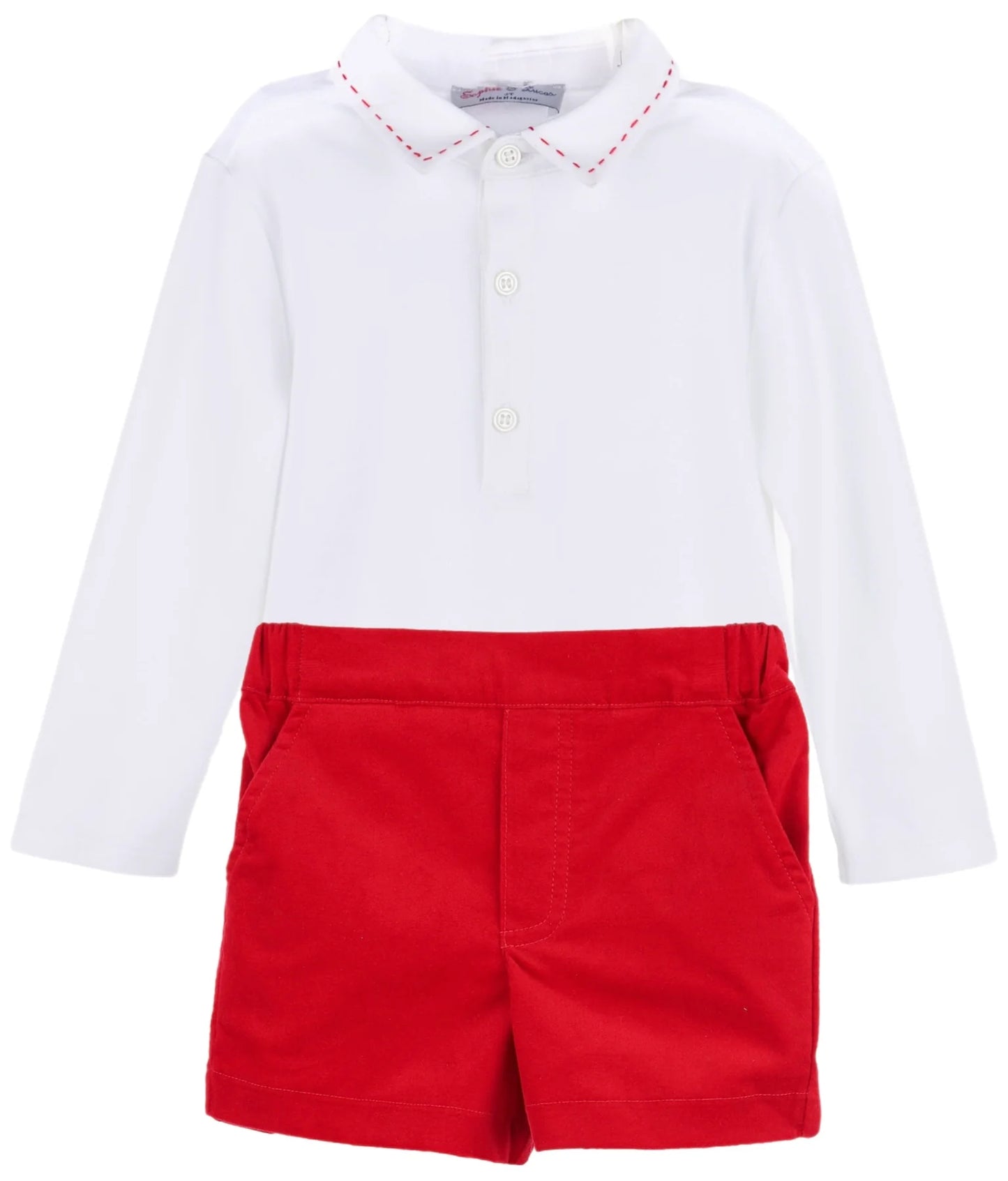 holly jolly velvet short boy set
