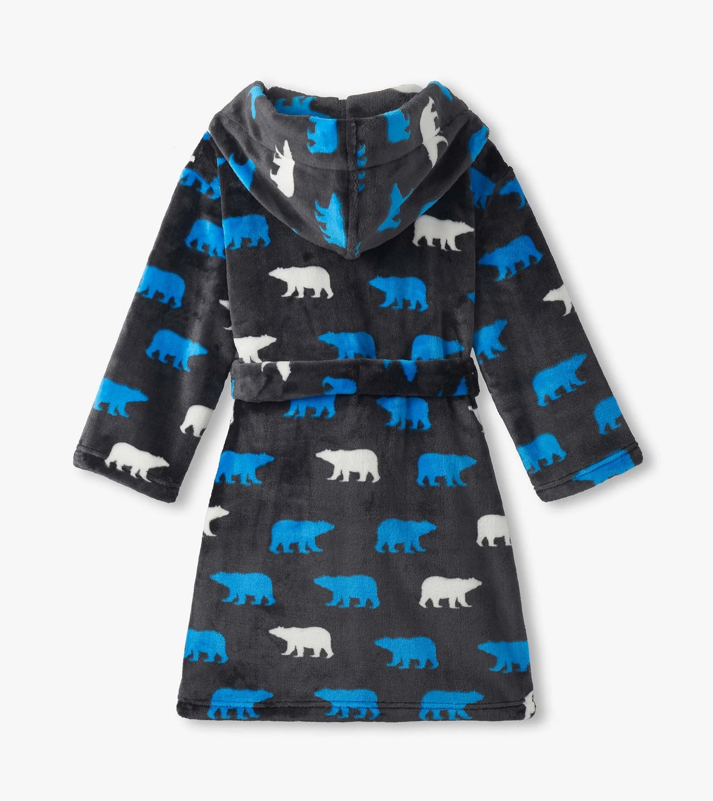 polar bear silhouette fuzzy fleece robe