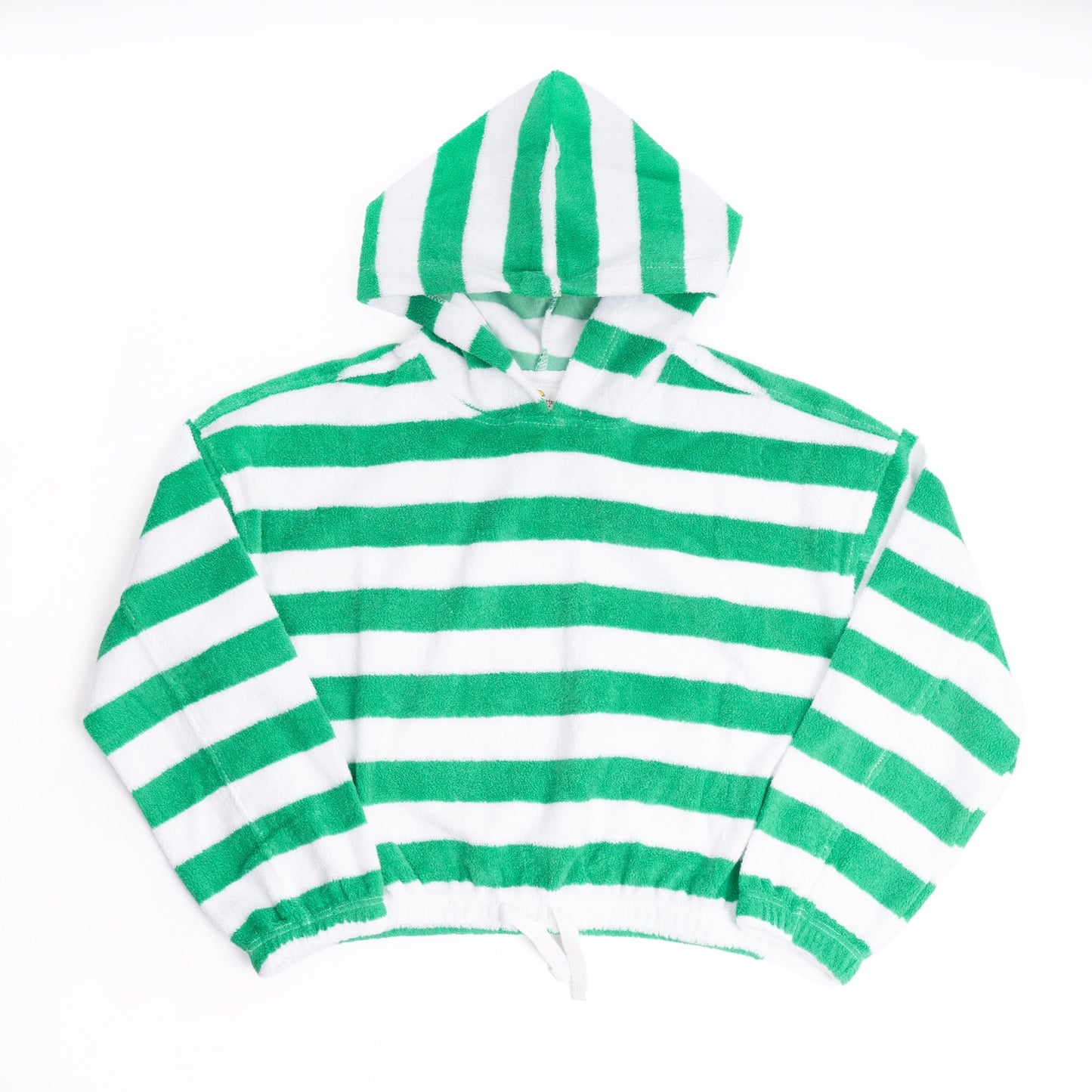 Green Stripe Terry Hoodie | 7-16