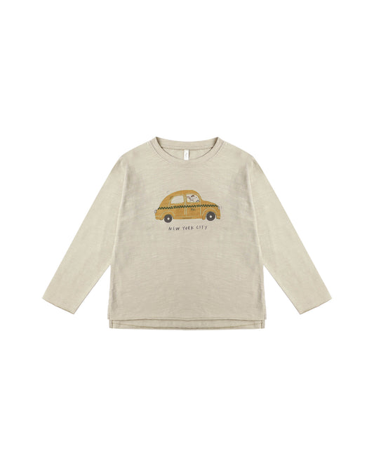 taxi raw edge l/s tee