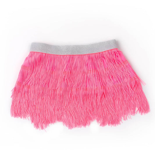 Hot Pink Fringe Skirt | 2-6