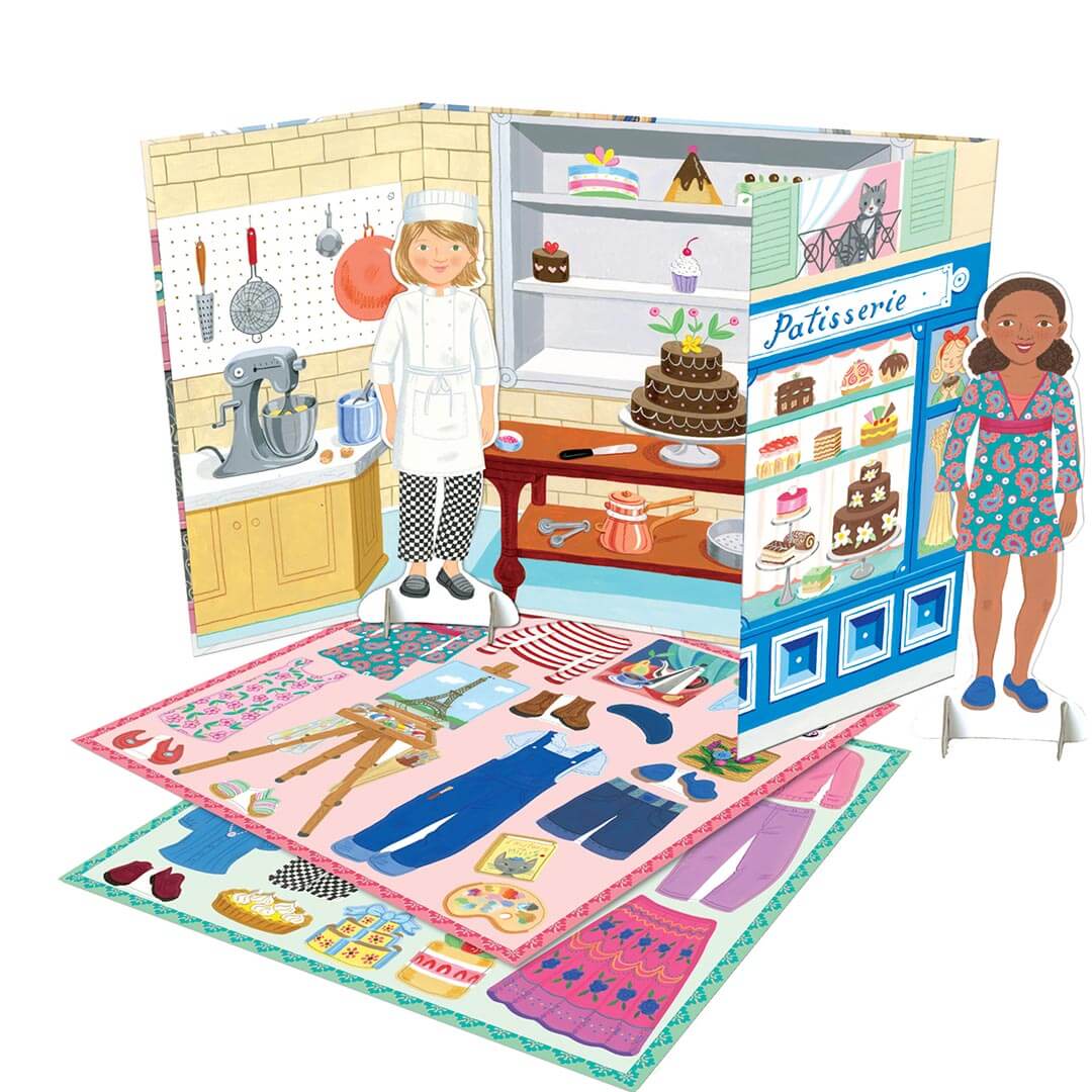 A Day In Paris Paper Doll Set
