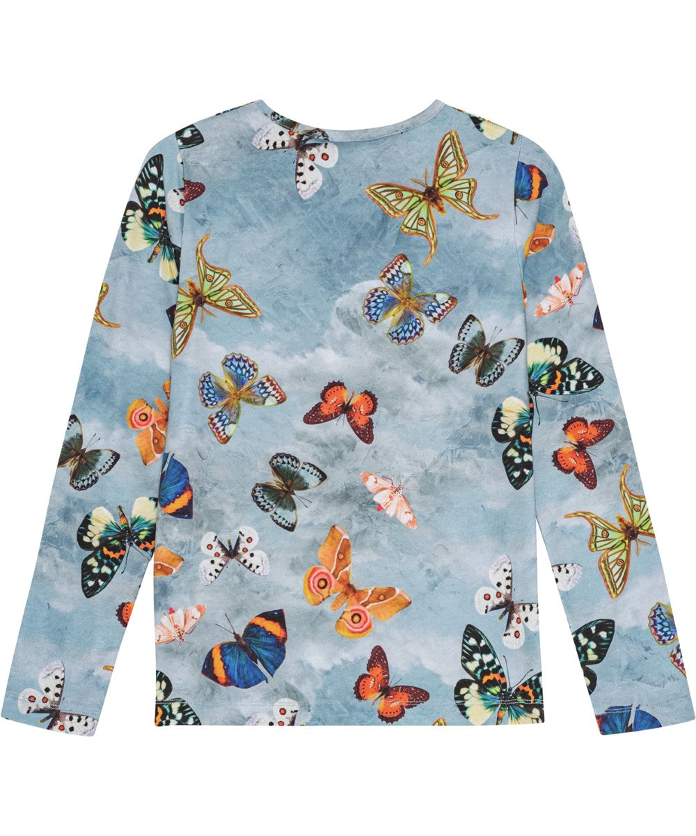 Girls Rose Long-Sleeve Tee - Butterfly