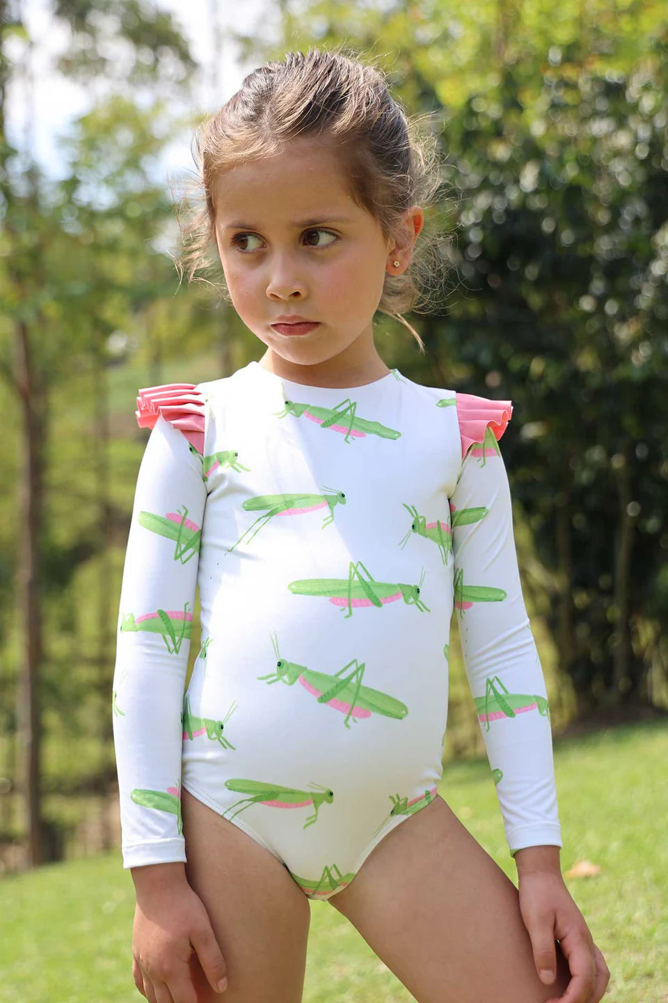 Girls Wings Longsleeve Swimsuit | 2-6