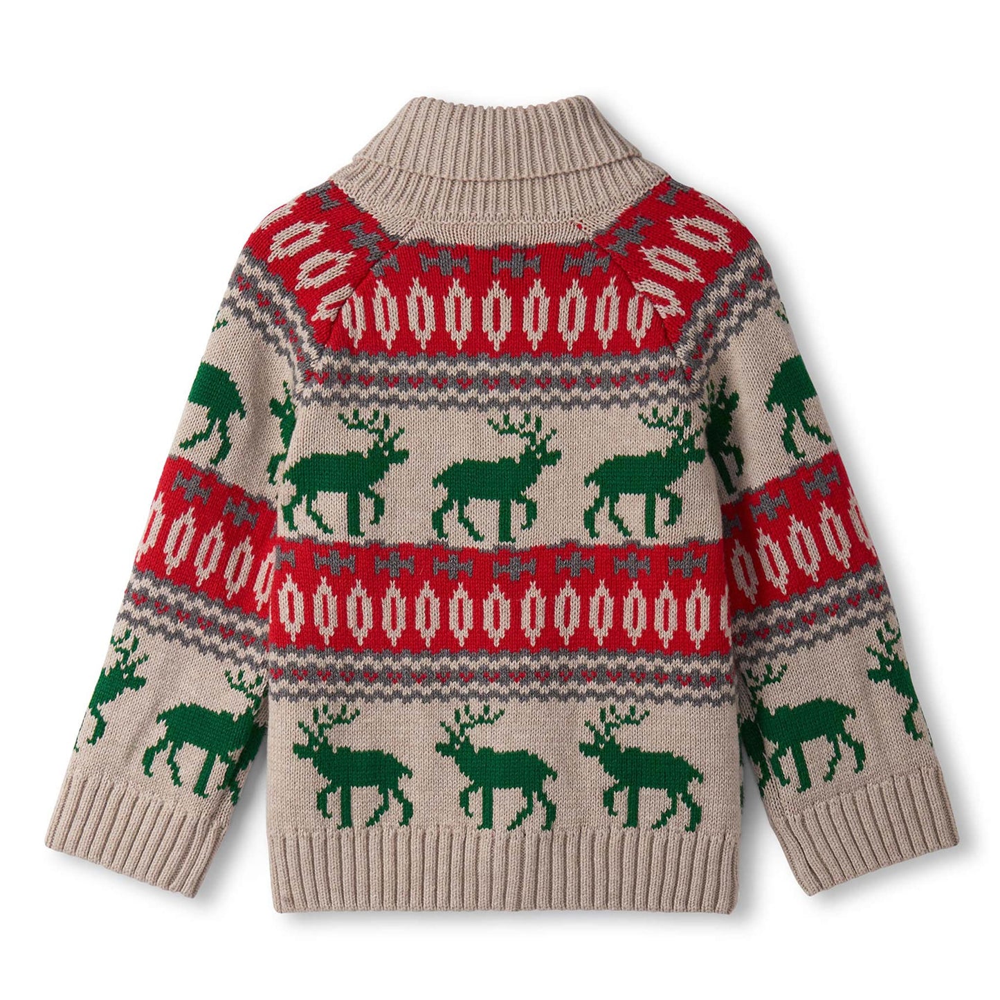 winter elk shawl collar cardigan