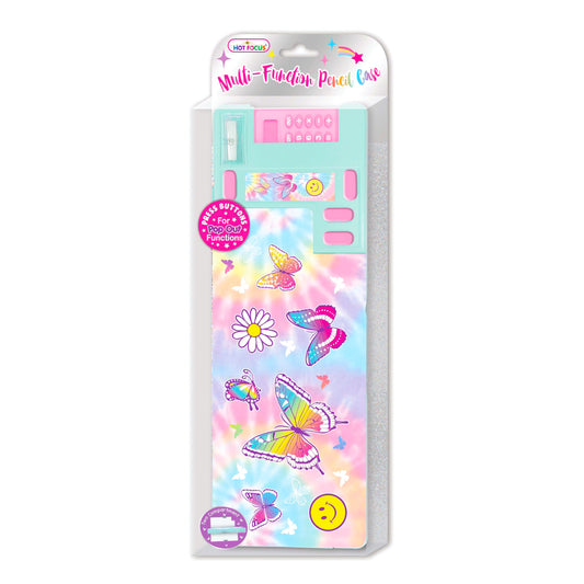 Multi-Function Tie Dye Butterfly Pencil Case