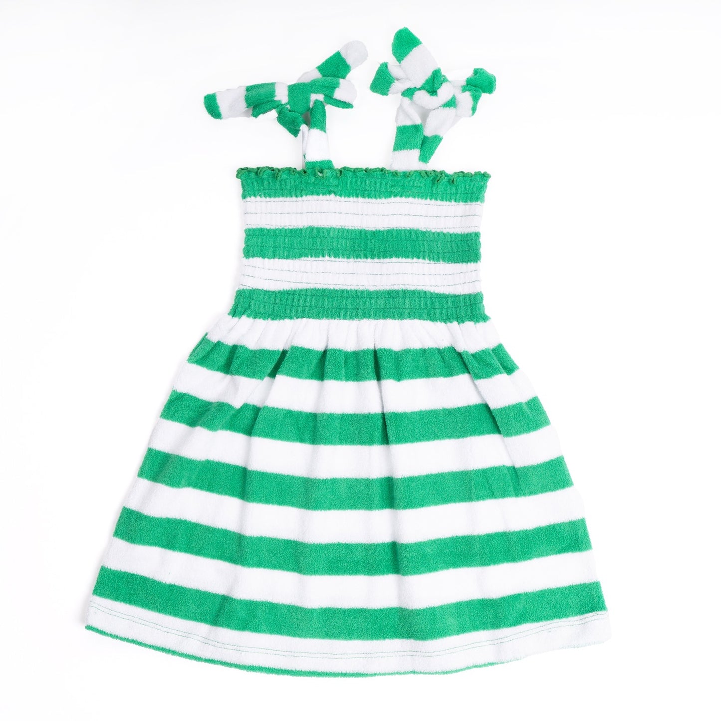 Green Stripe Terry Dress | 2-6