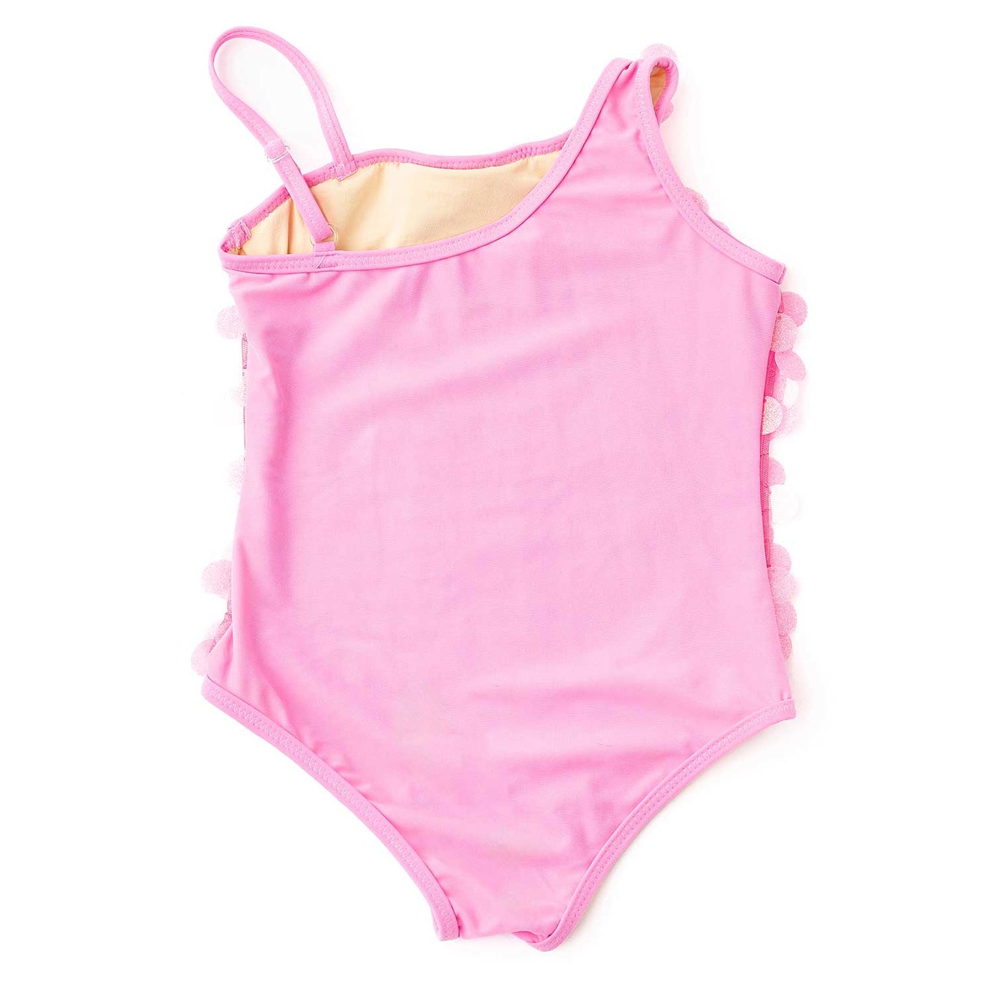 Pink Paillette One Shoulder Swimsuit (7-8)
