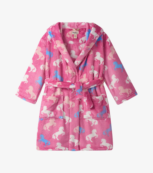 beautiful horses fuzzy fleece robe