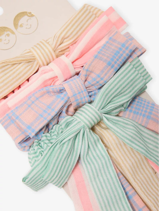 Summer Stripes Bow Scrunchies