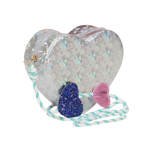 mega sparkle heart bag