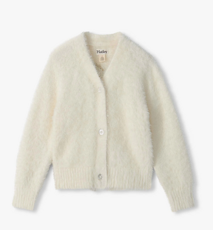 fuzzy cardigan