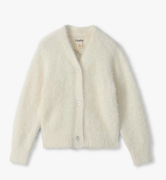 fuzzy cardigan
