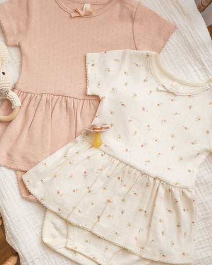 Pointelle Skirted Bodysuit