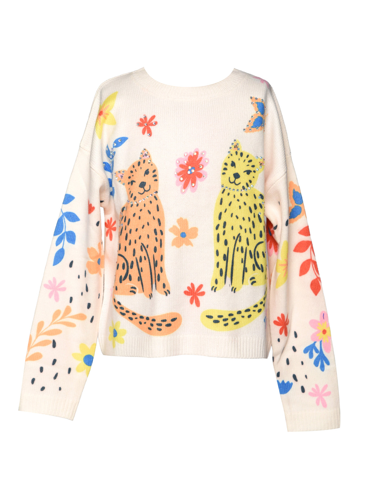 twin cat knit pullover