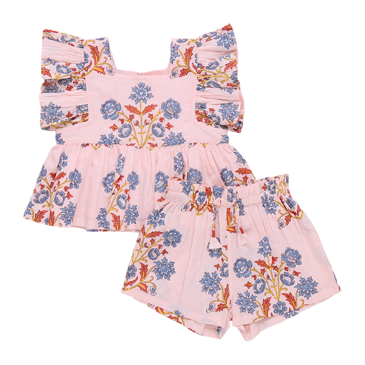 Girls Elsie 2 Piece Set - Pink Provence Floral | 7-16