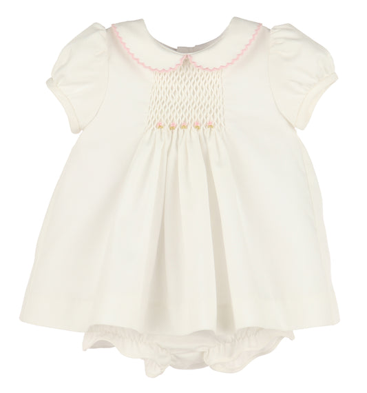 honeycomb smock dress