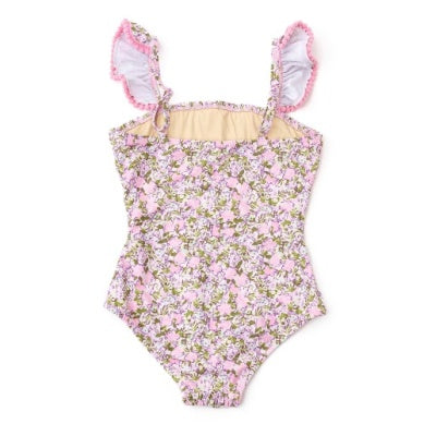 Blushing Blooms Smocked One Piece Swimsuit | 4T-6