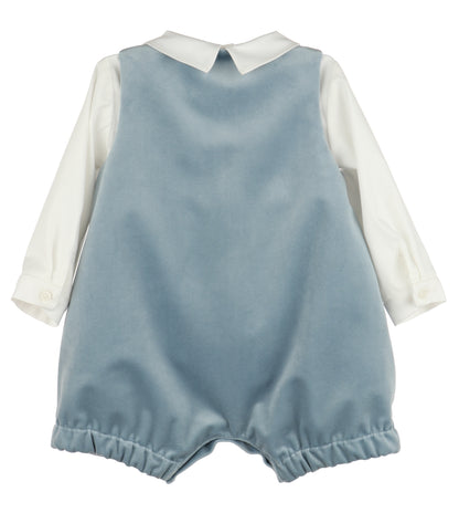 deluxe velvet boy romper