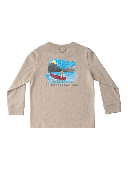 long sleeve cotton tee with pocket