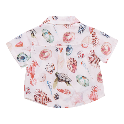 Baby Boy Jack Shirt - Watercolor Shells