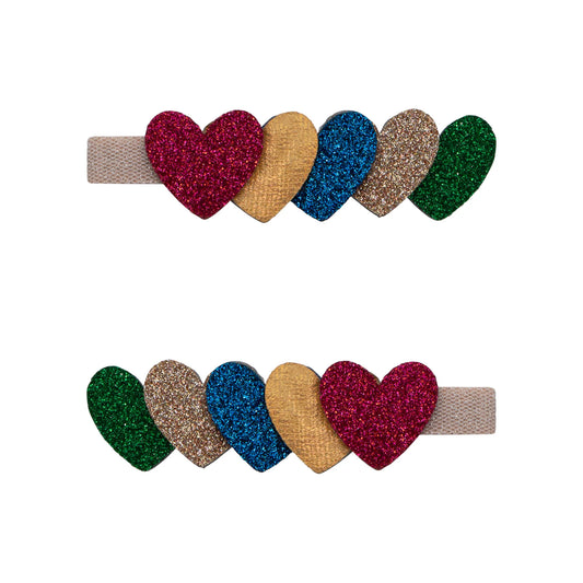 jazzy layered hearts clips