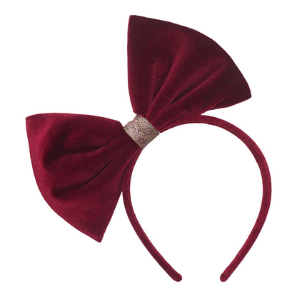 Christmas velvet bow Alice headband
