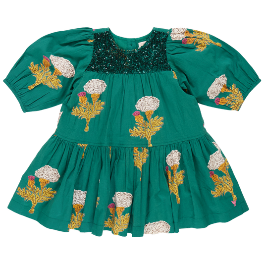 Fiona Dress - Emerald Marigold | 7-16