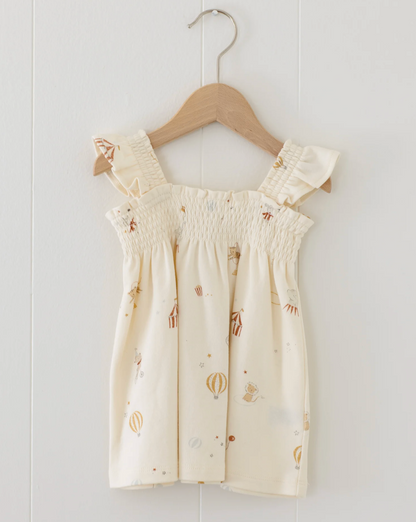 Smocked Jersey Dress