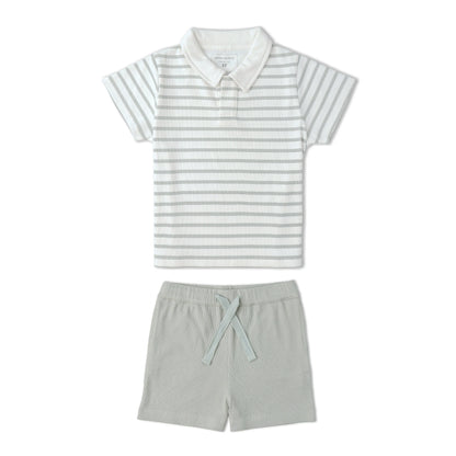 Collar Tee & Short Set