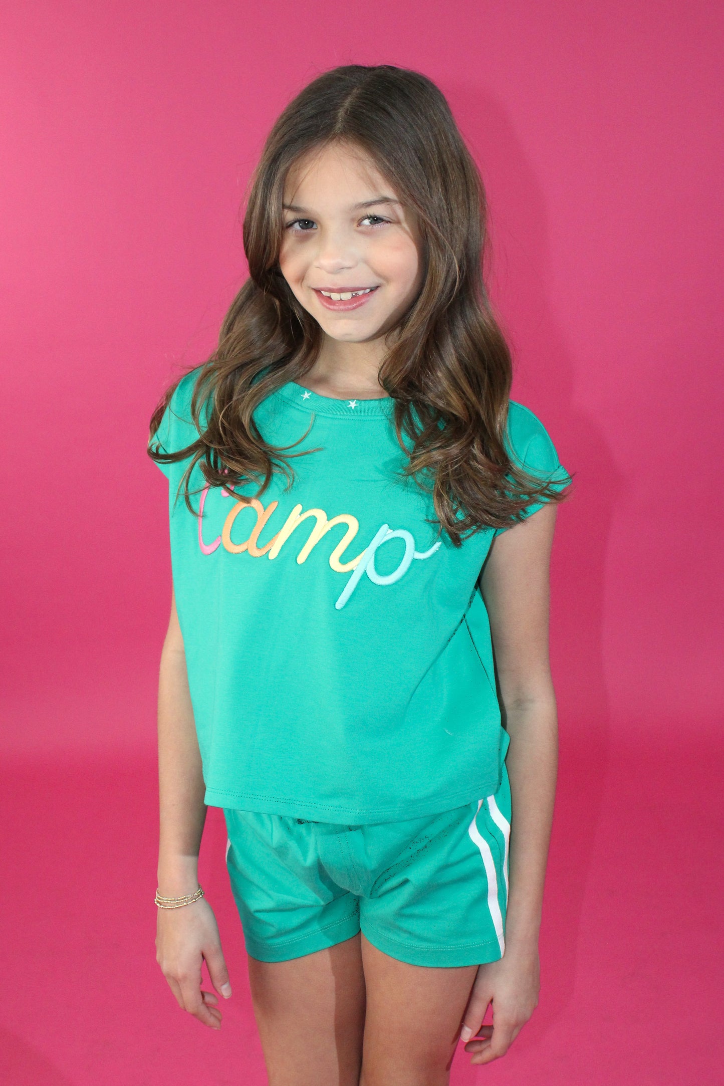Camp Multi Color Embroidery Top