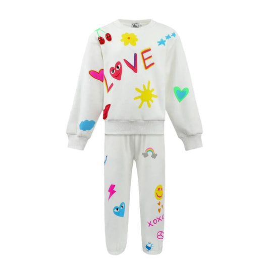 Girls Love Doodle Cozy Set | 2-6