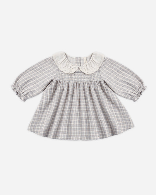 Callie dress - 3-6 - blue gingham
