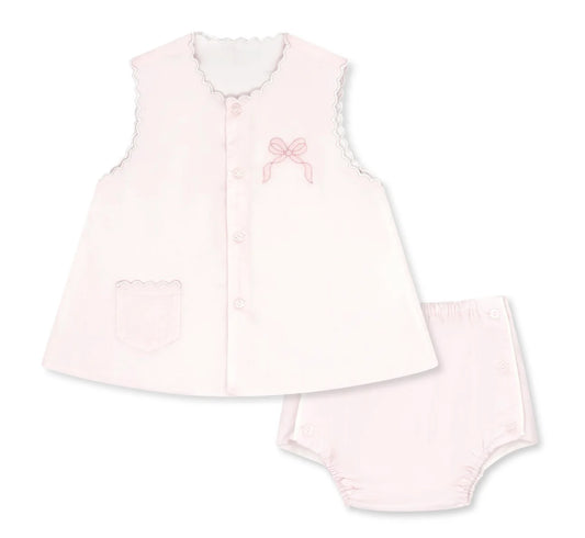 Maria Pink Bow Diaper Set | Infant
