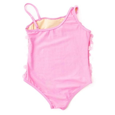 Pink Paillette One Shoulder Swimsuit | 7-8