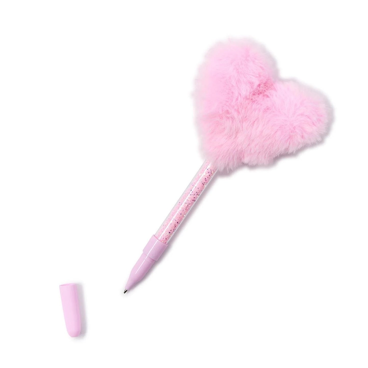 Faux Fur Heart Pen