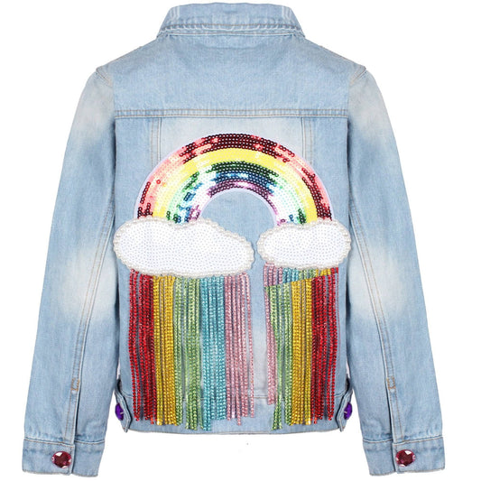 Girls Crystal Rain Denim Jacket | 2-6