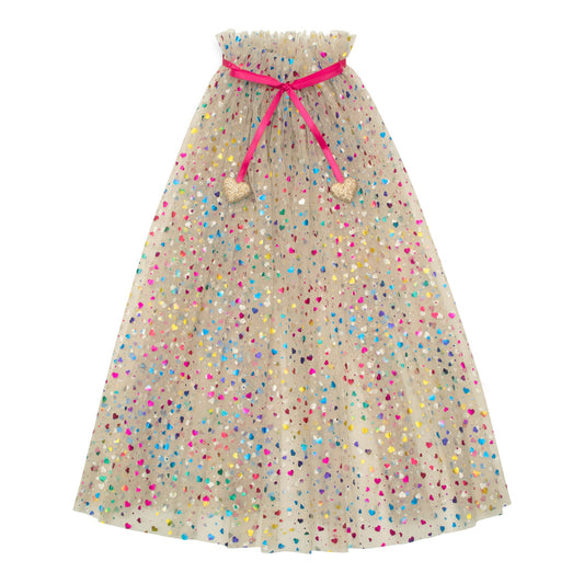 rainbow hearts cape