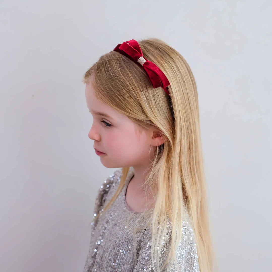 violet bow headband