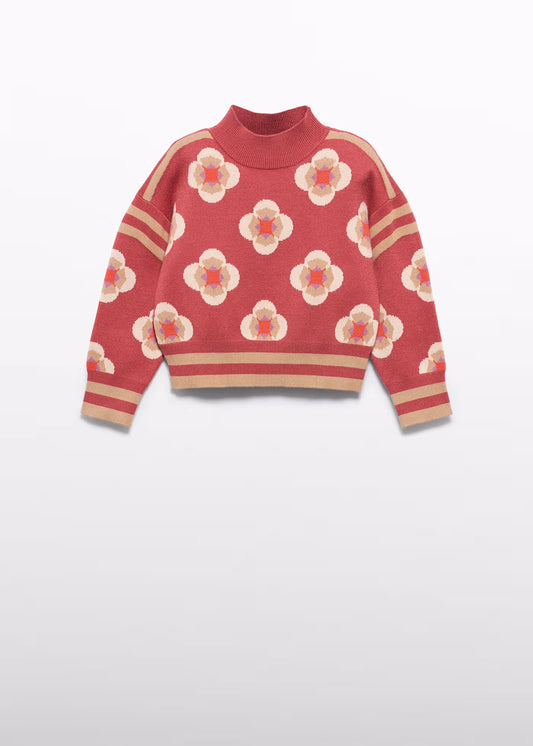 geometric jacquard jersey