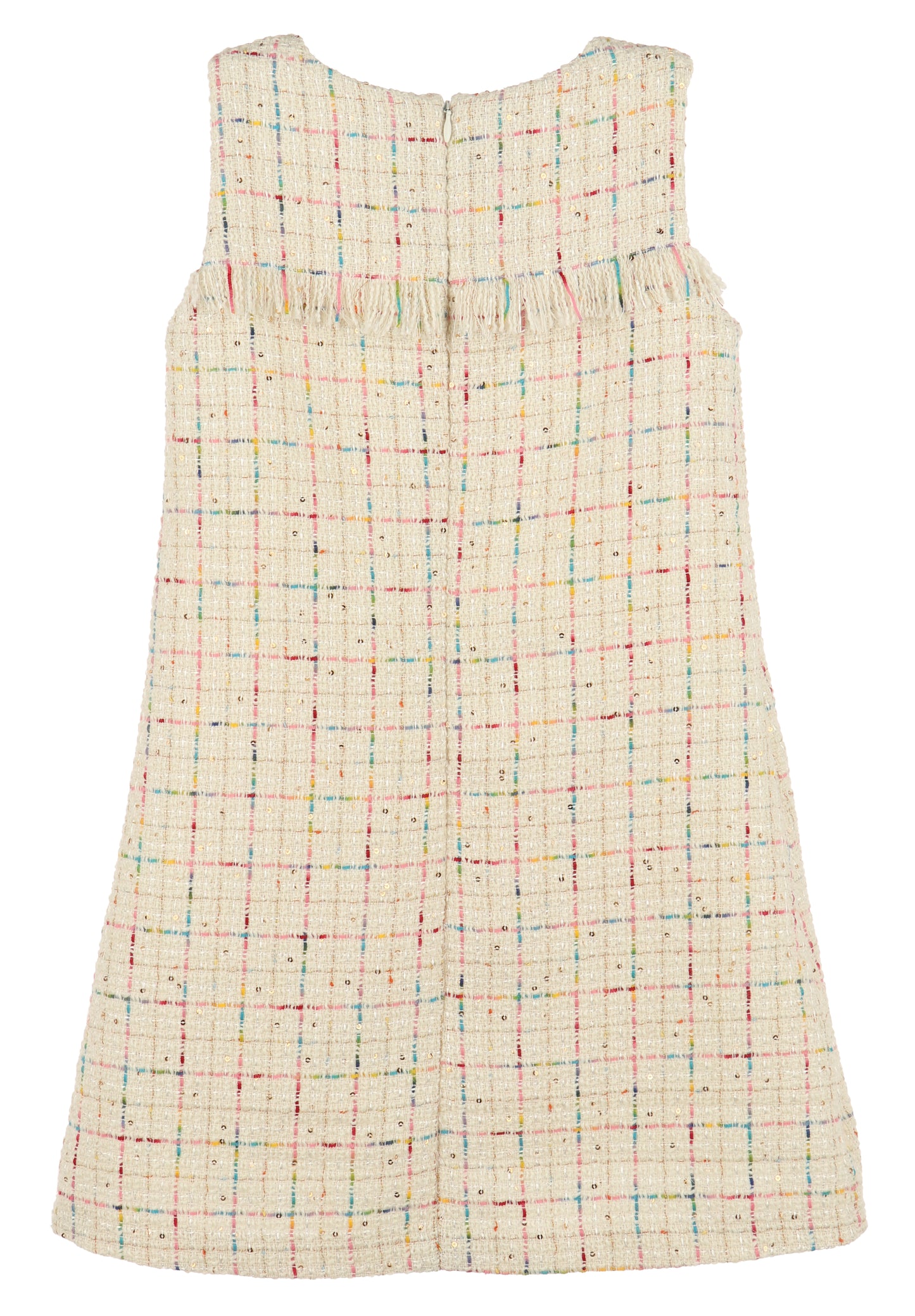 tweed sleeveless dress