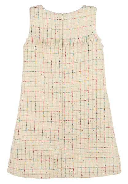 tweed sleeveless dress