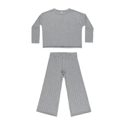 Cozy Rib Knit Set - Dusty Blue | 7-16