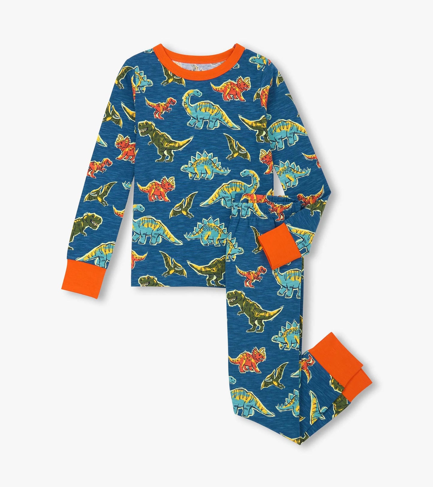 dino roar stretch cotton pajama set