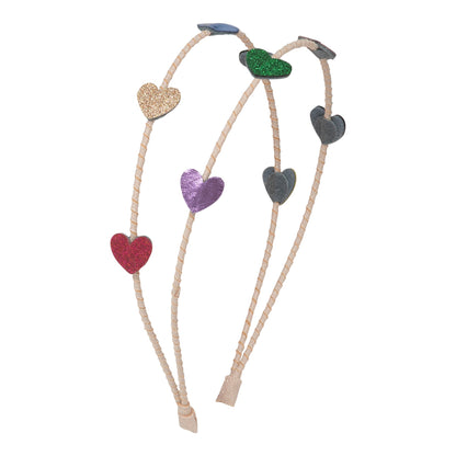 jazzy teeny heart double Alice headband