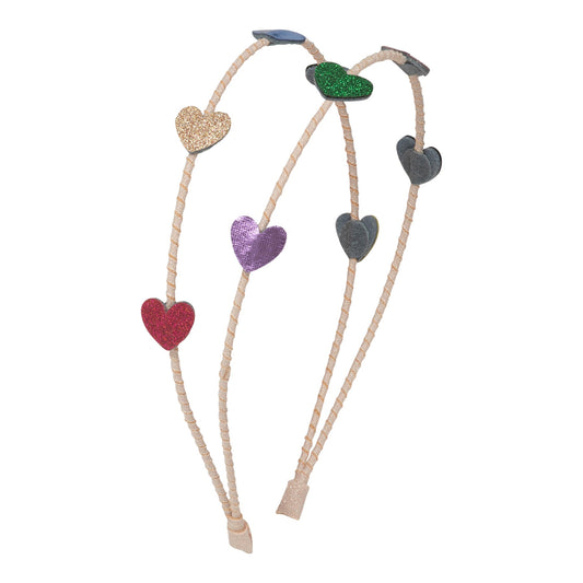 jazzy teeny heart double Alice headband
